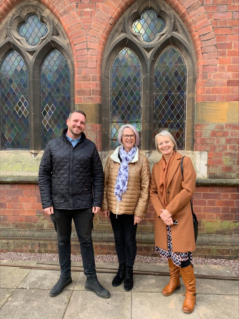 Sam Woods of Parade, Ruth Downing from St Mary's Church and Karen Richards from Sandwell Council